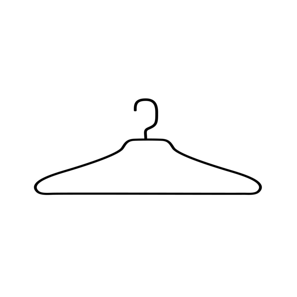 The clothes hanger icon. Wardrobe icon. Wardrobe sign. Vector illustration on a white background.
