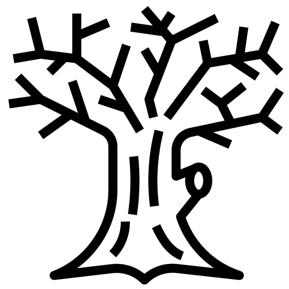 tree trunk old halloween clip art icon vector