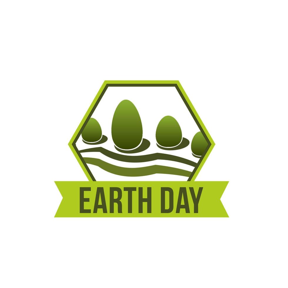 Earth day vector nature ecology forest icon