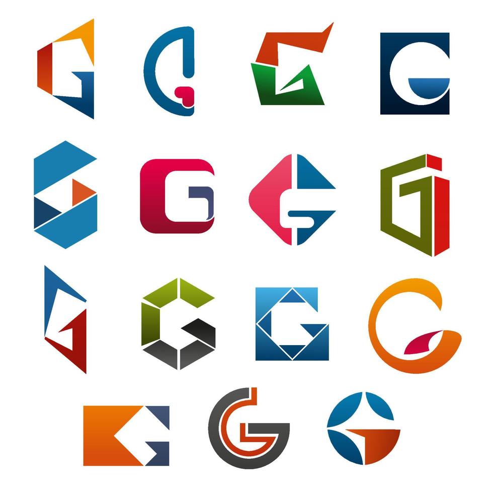 G letter vector icons template company brand name