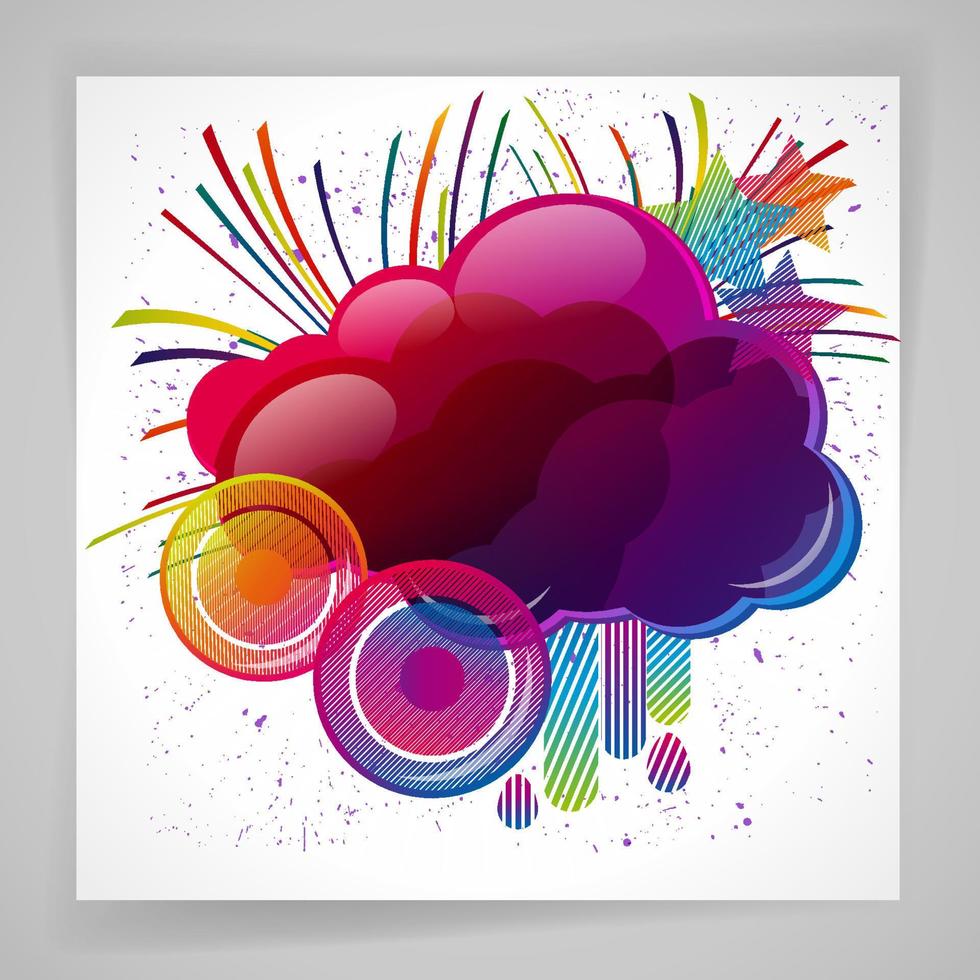 Clouds banner, abstract background. vector