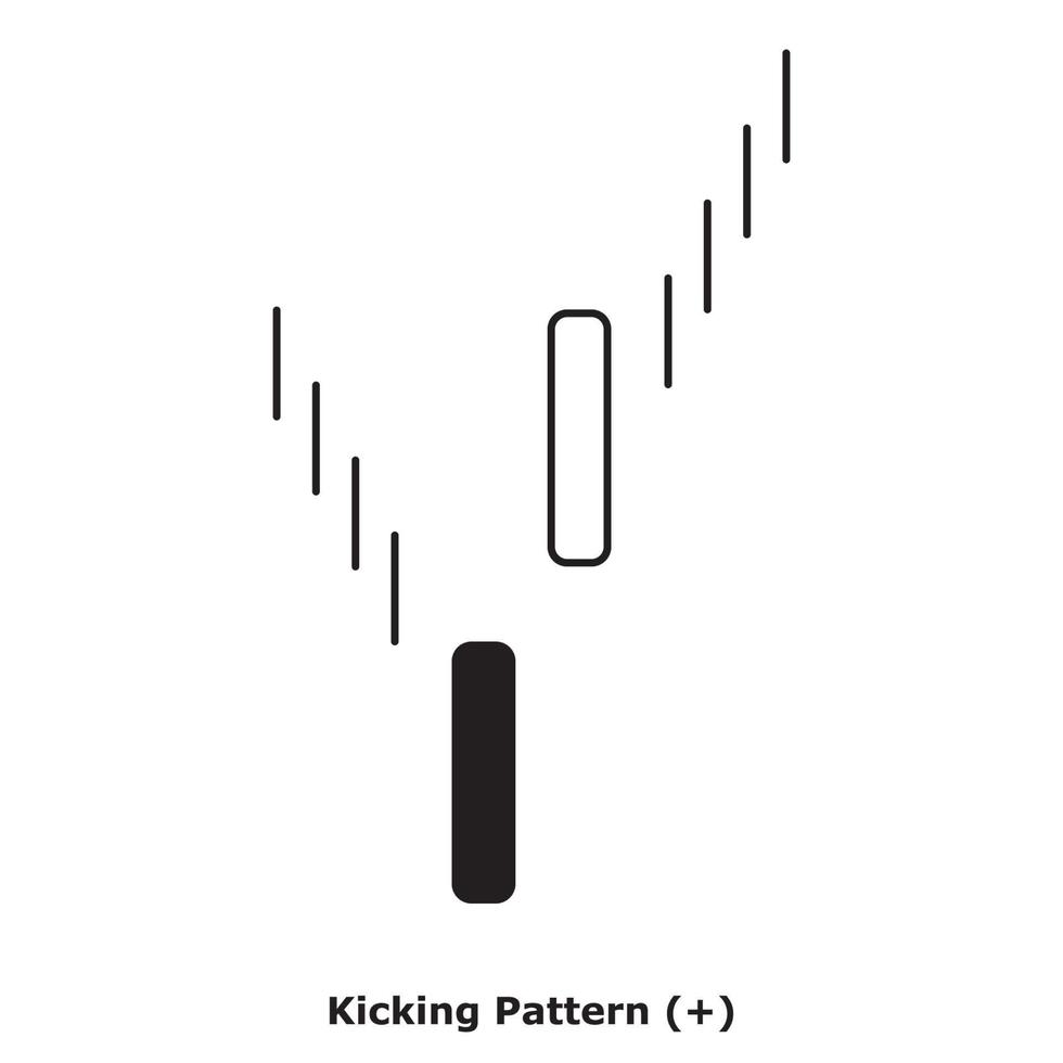 Kicking Pattern - White and Black - Round vector