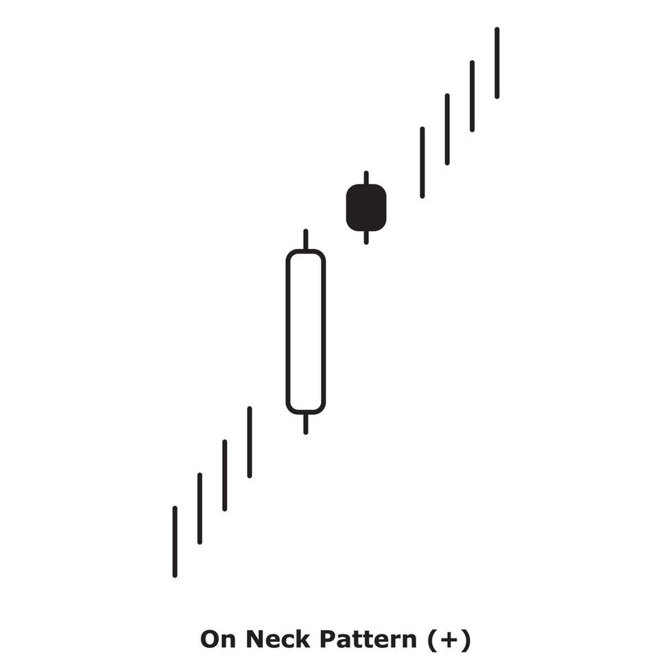 On Neck Pattern - White and Black - Round vector