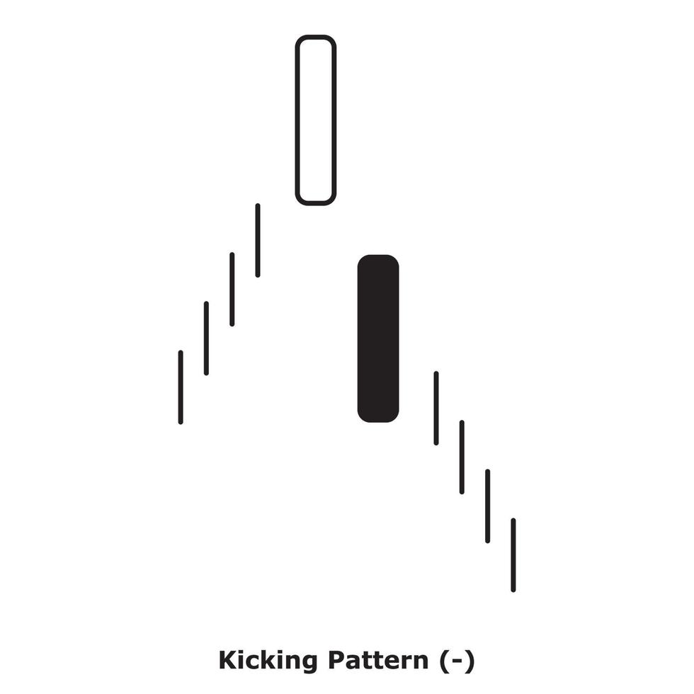 Kicking Pattern - White and Black - Round vector