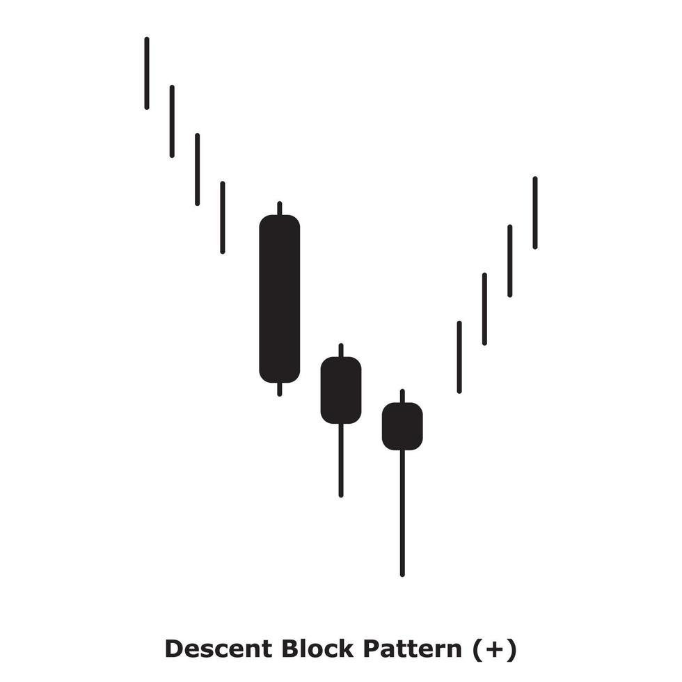Descent Block Pattern - White and Black - Round vector
