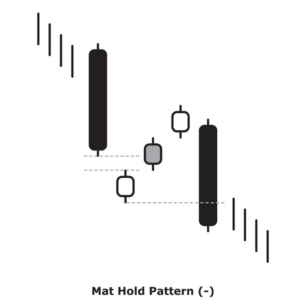 Mat Hold Pattern - White and Black - Round vector