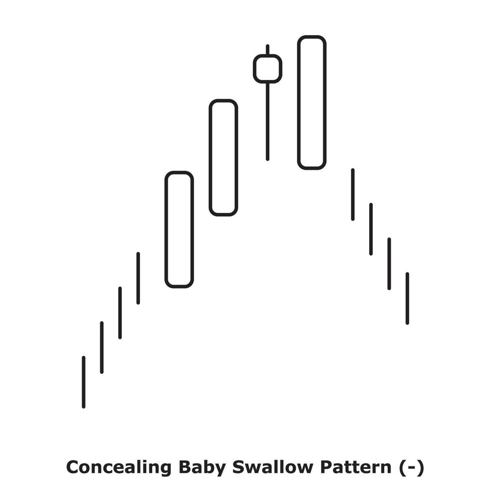 Concealing Baby Swallow Pattern - White and Black - Round vector