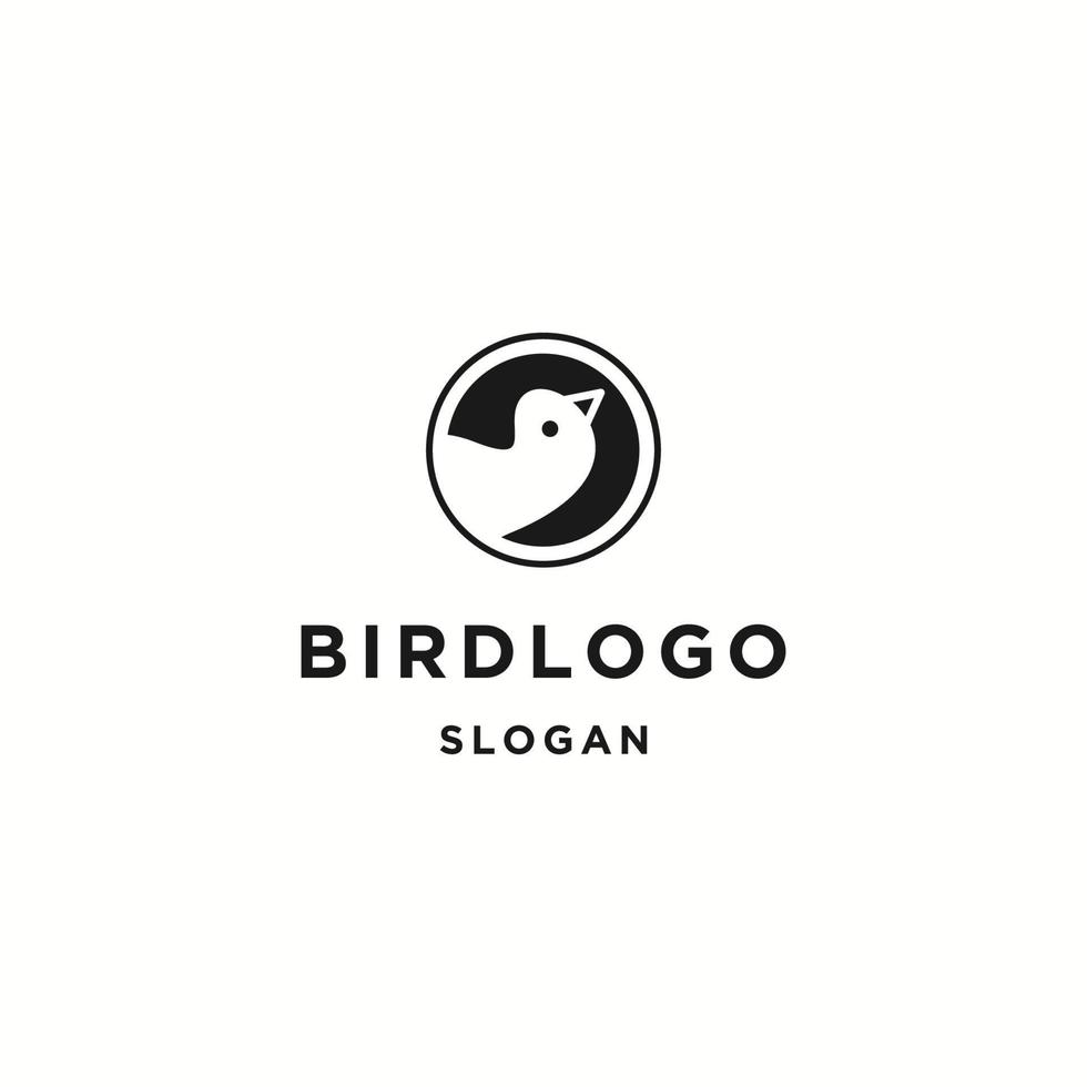 Bird logo icon flat design template vector