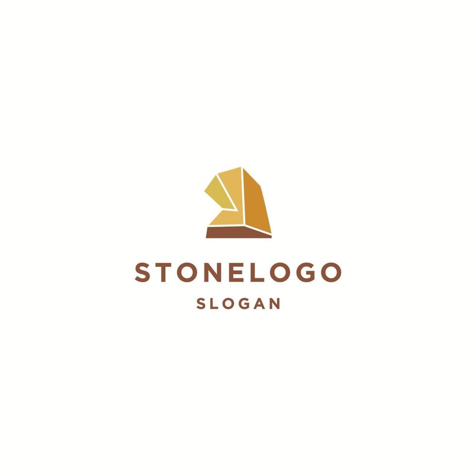 Stone logo icon flat design template vector