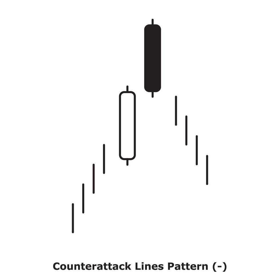 Counterattack Lines Pattern - White and Black - Round vector