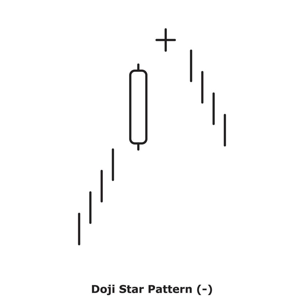 Doji Star Pattern - White and Black - Round vector