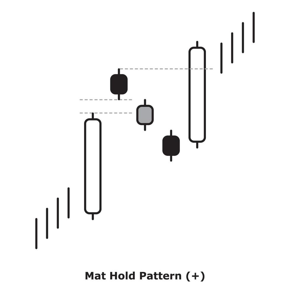 Mat Hold Pattern - White and Black - Round vector