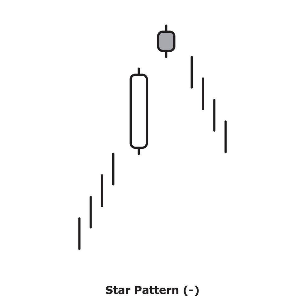 Star Pattern - White and Black - Round vector