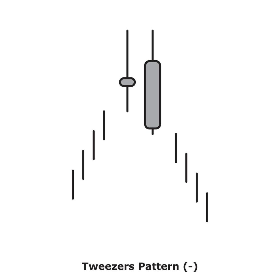 Tweezers Pattern - White and Black - Round vector