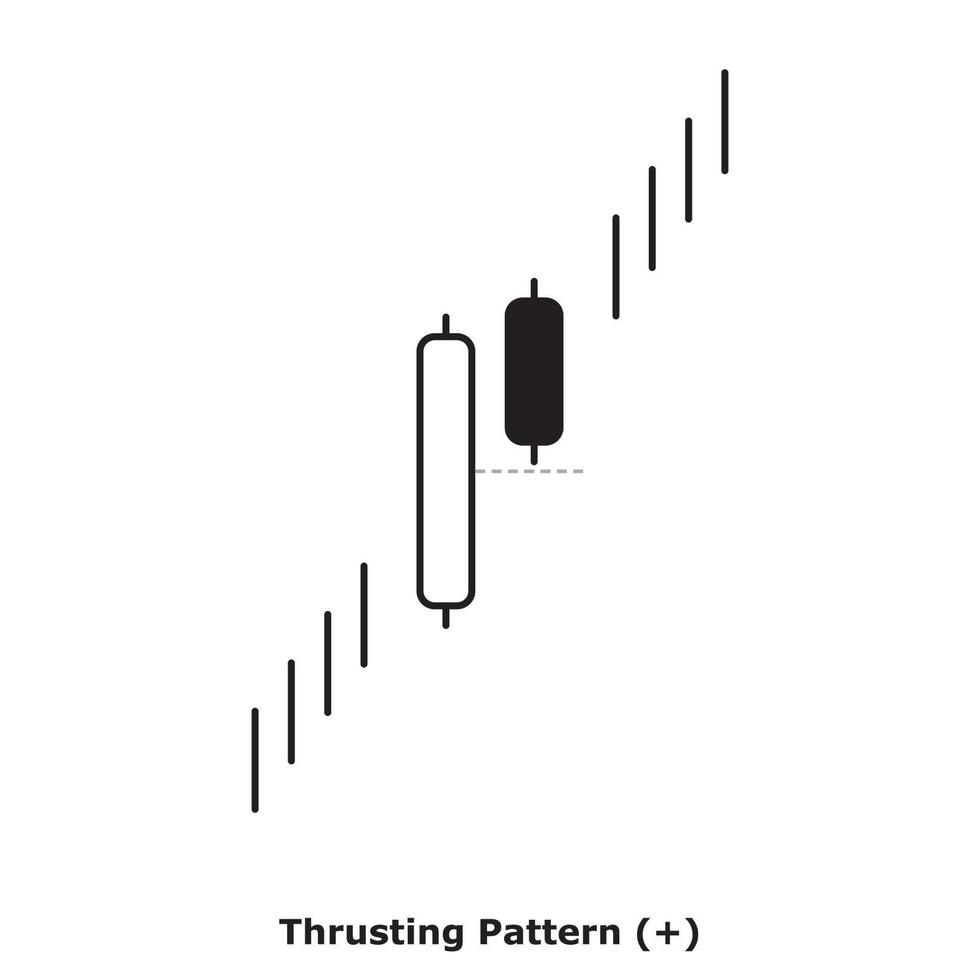 Thrusting Pattern - White and Black - Round vector