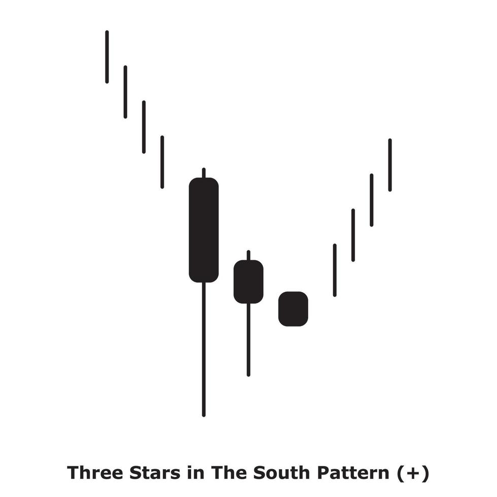 patrón de tres estrellas en el sur - blanco y negro - redondo vector
