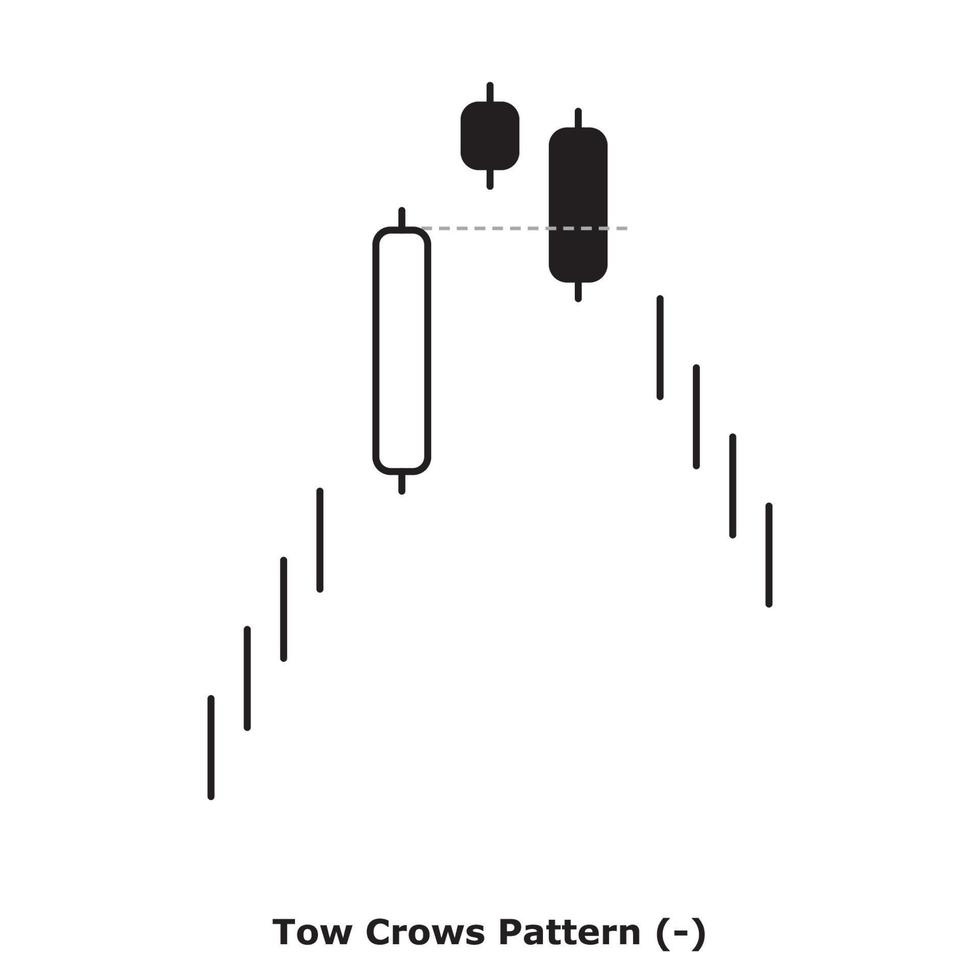 Tow Crows Pattern - White and Black - Round vector