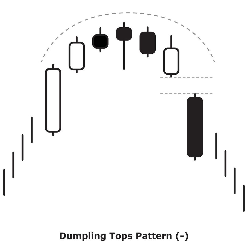 Dumpling Tops Pattern - White and Black - Round vector