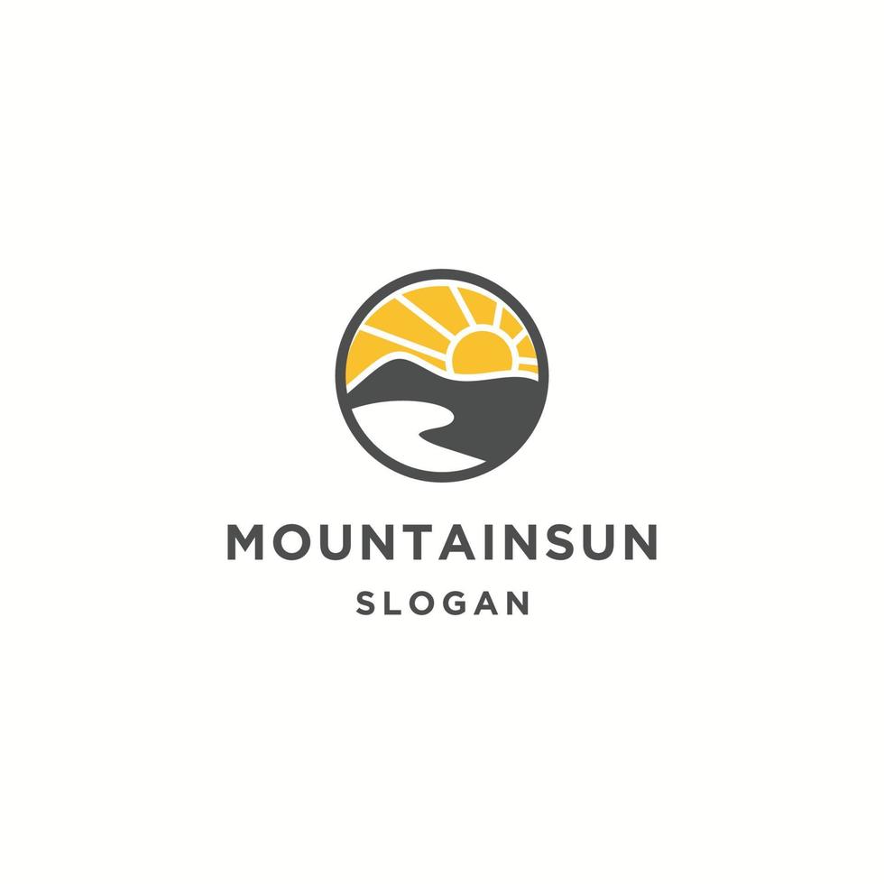 Mountain logo icon flat design template vector