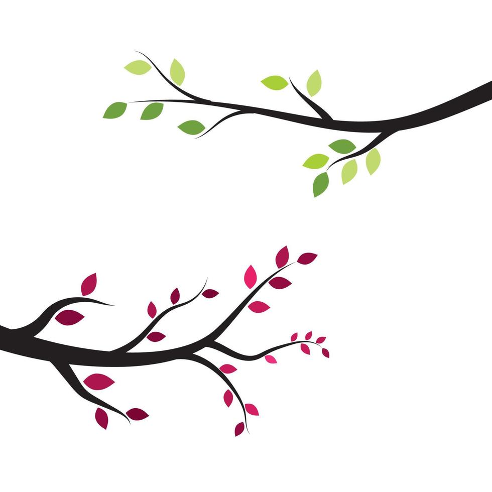 Tree branch vector ilustration design