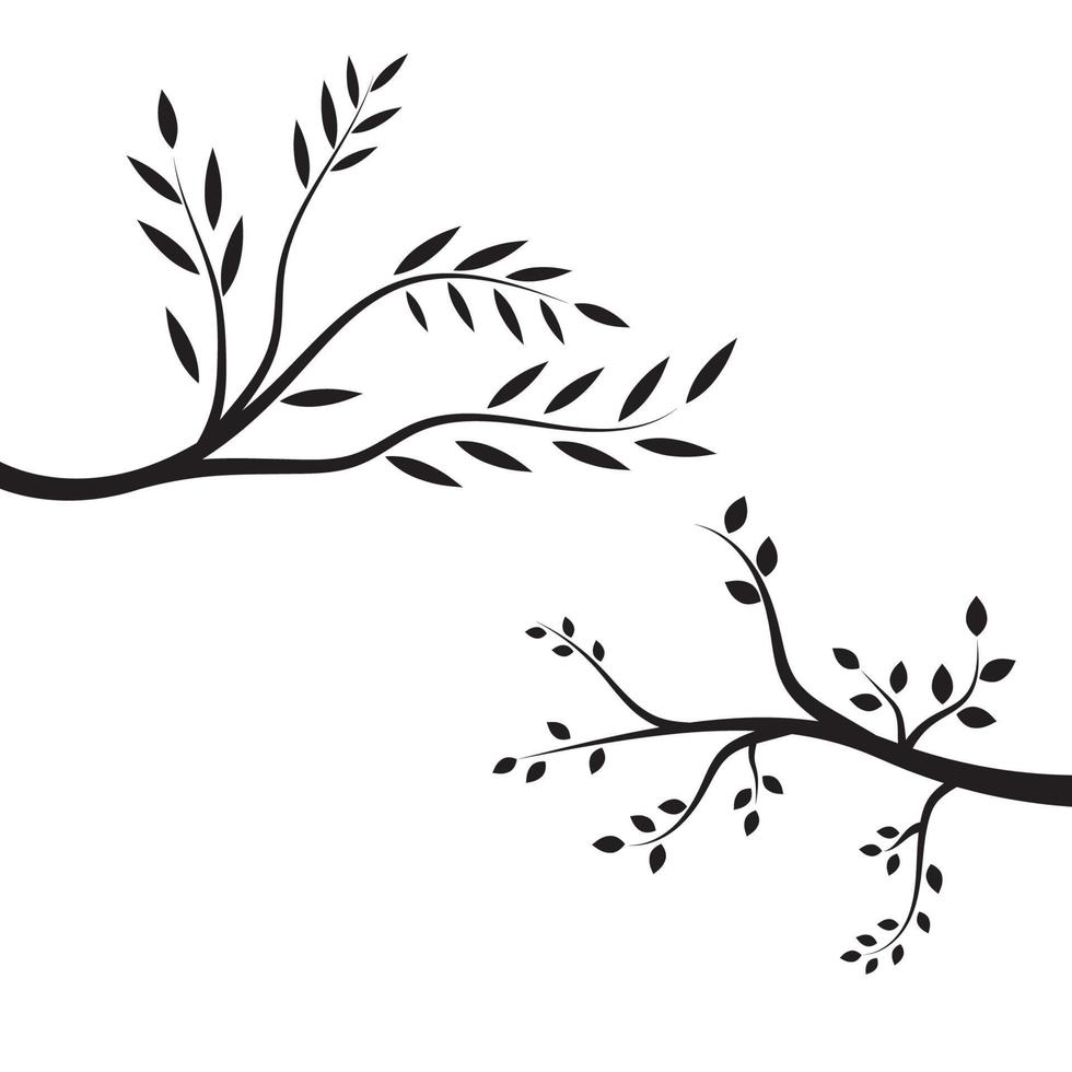 Tree branch vector ilustration design