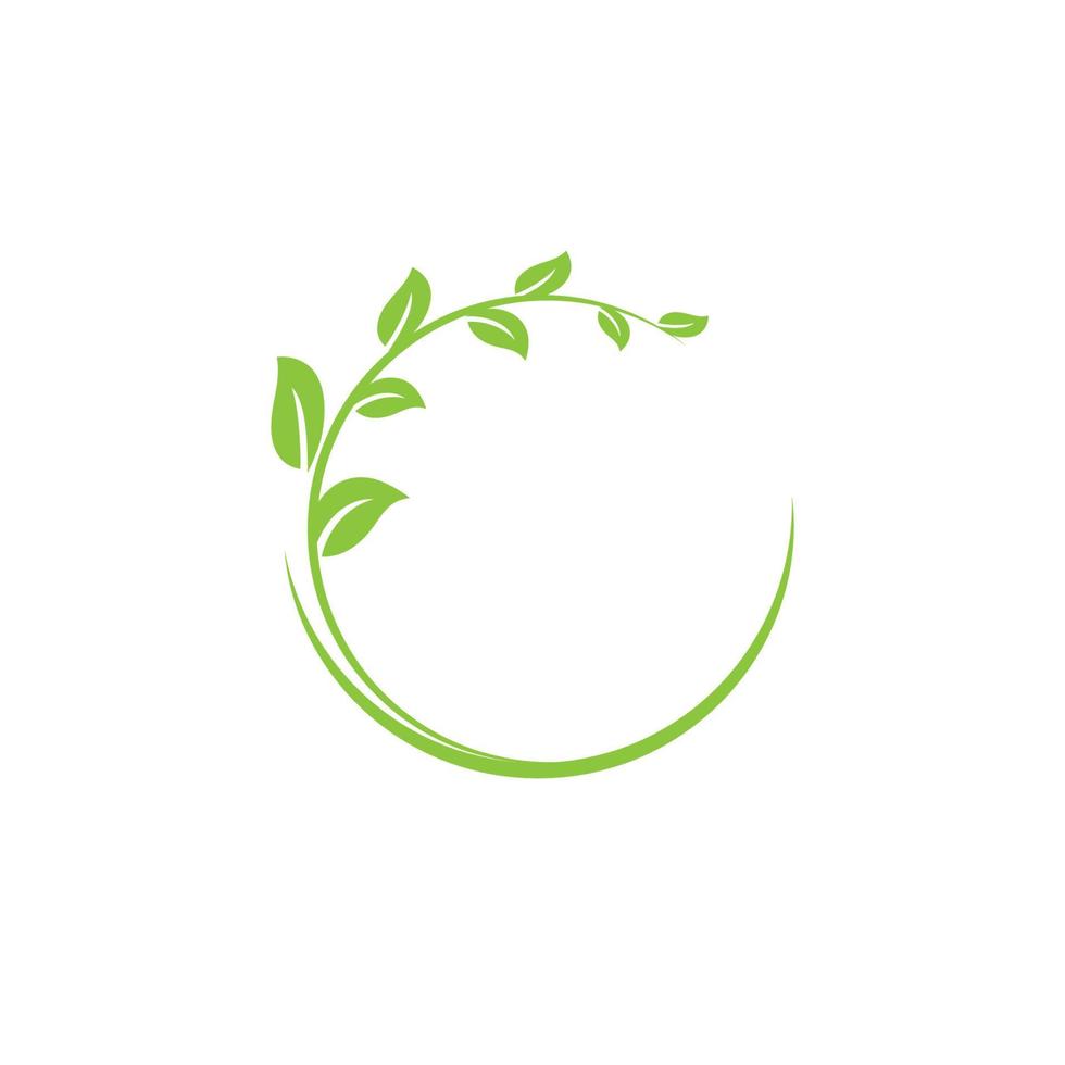 Green Tree leaf ecology nature element vector