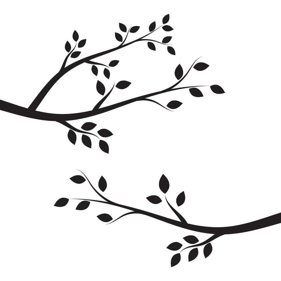 Tree branch vector ilustration design
