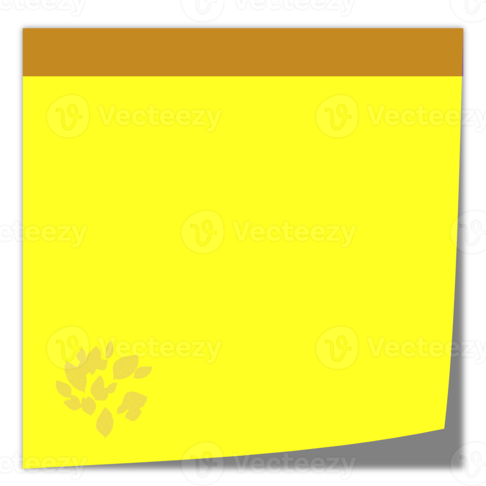 Yellow Digital Sticky Notes png
