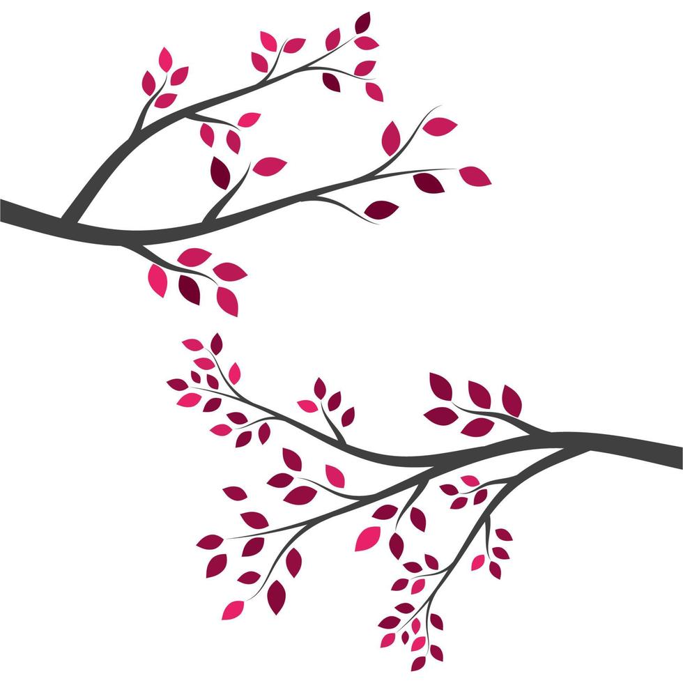 Tree branch vector ilustration design