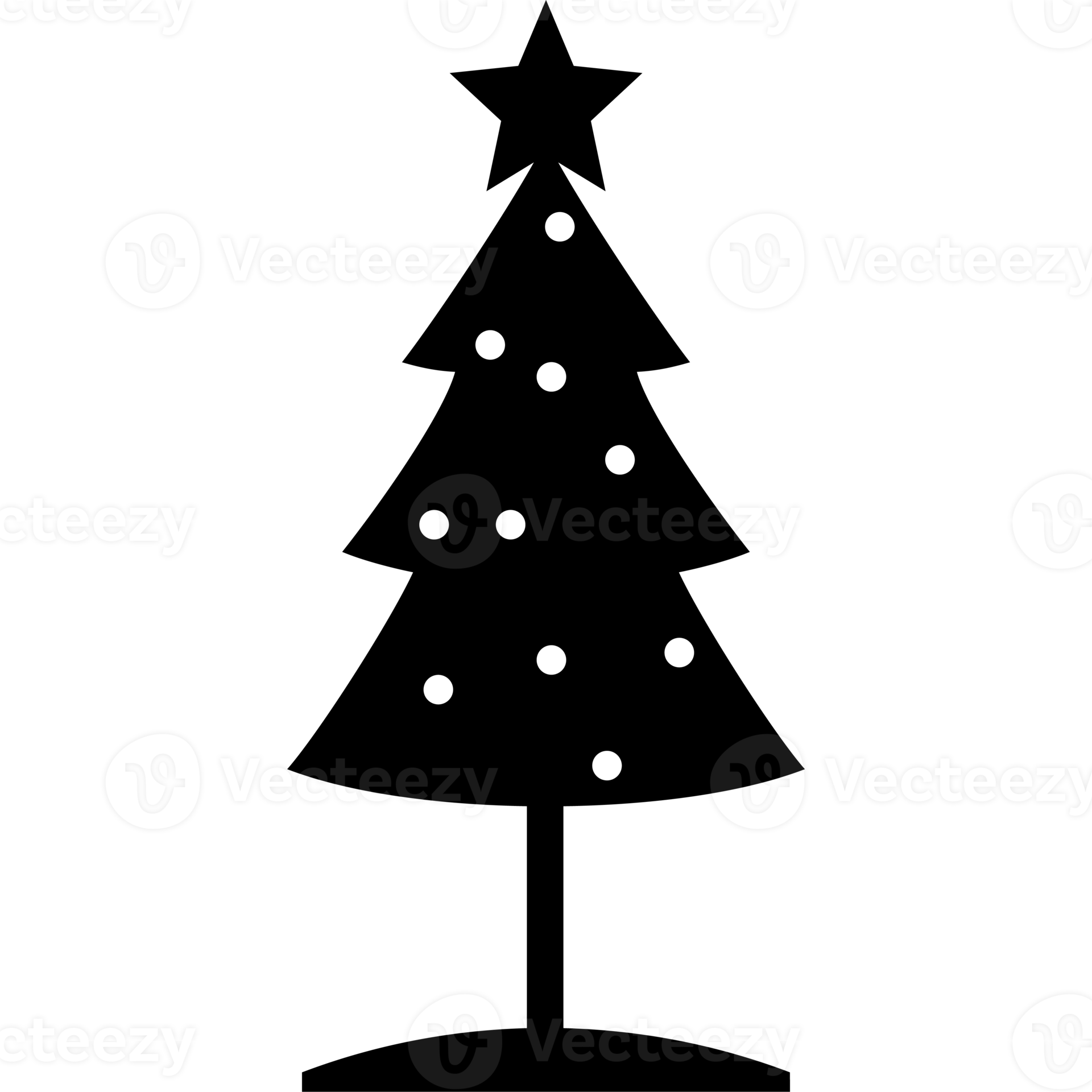 Christmas tree black 13213554 PNG