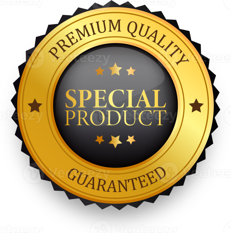 Realistic golden special product labels and badges. Silver labels and badges of seal quality product illustration. png