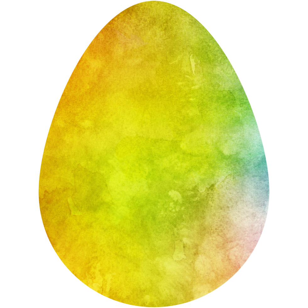 Watercolor Easter egg. Oval shape, background, texture. Transparent PNG Clipart