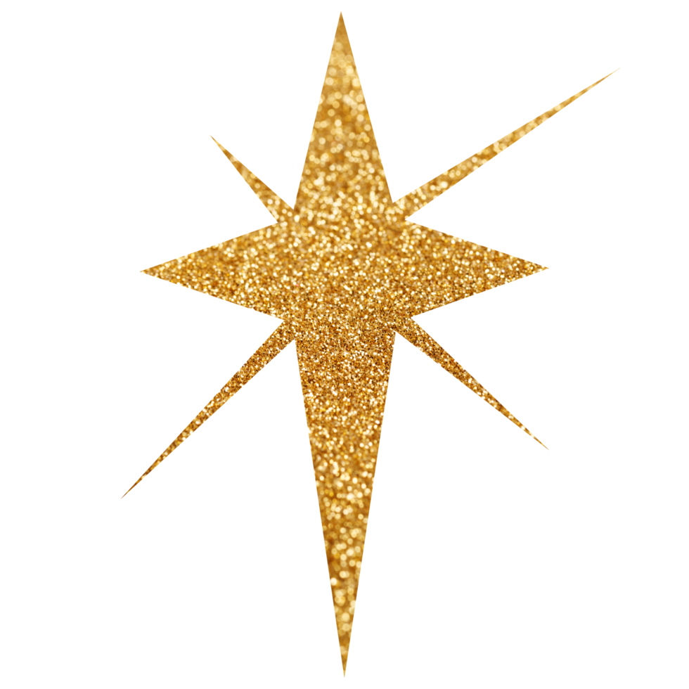 estrela de brilho brilhante. elemento celeste. clipart png transparente