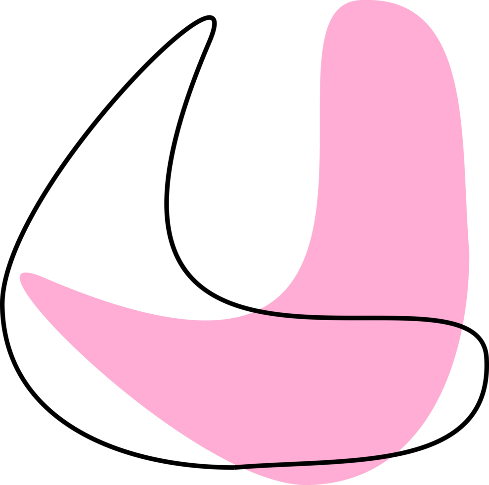 forme organique abstraite rose png