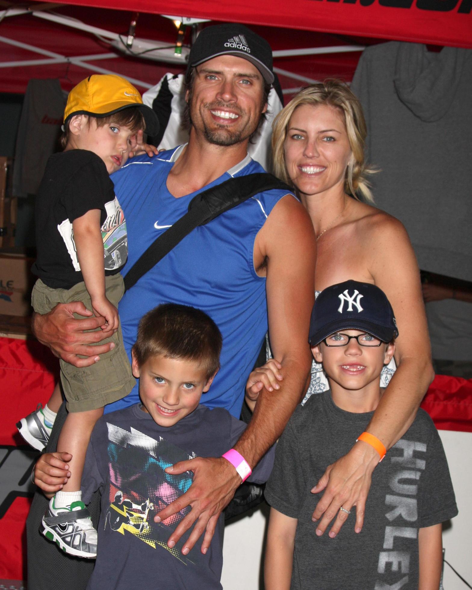 LOS ANGELES MAY 1 Joshua Morrow, with wife Tobe, and sons Cash