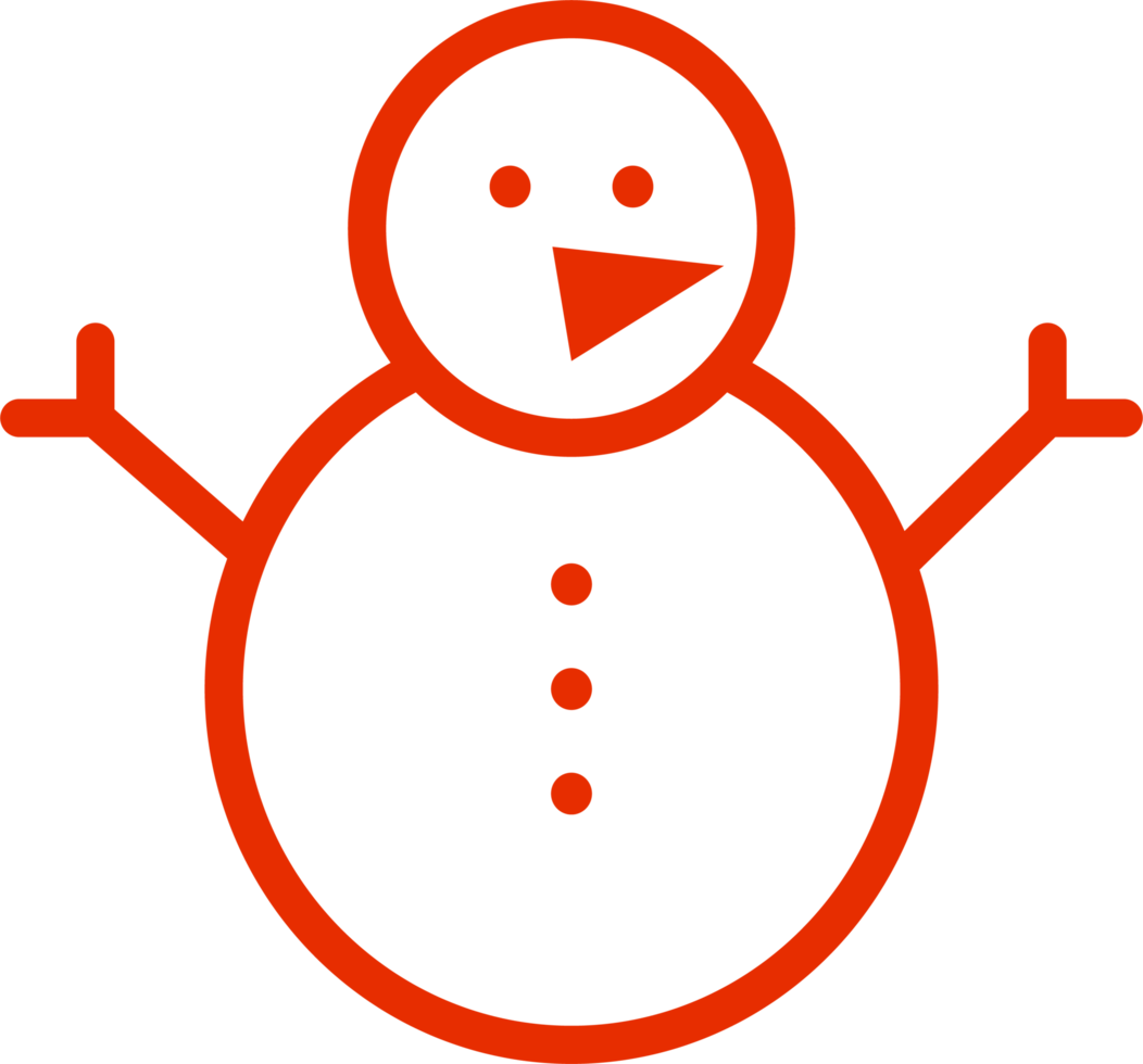 Symbol Schneemann. winterfiguren, neujahrs- und weihnachtsfeste. png