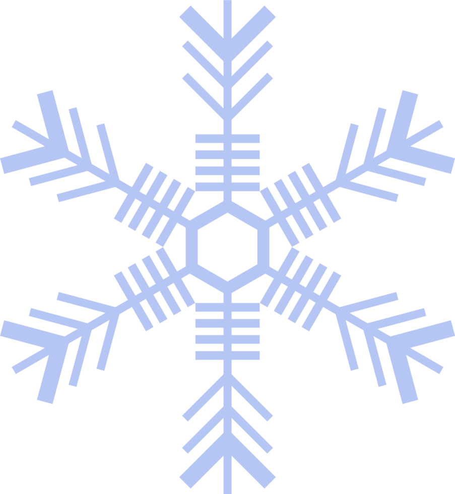 hellblaues Schneeflocken-Symbol. winterkonzept, neujahrs- und weihnachtsfest png