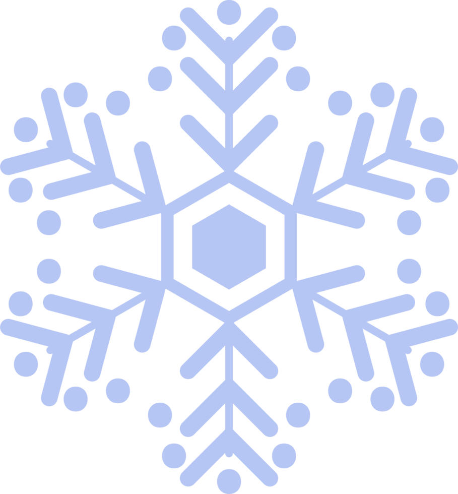 icono de copo de nieve azul claro. concepto de invierno, año nuevo y festival de navidad. png