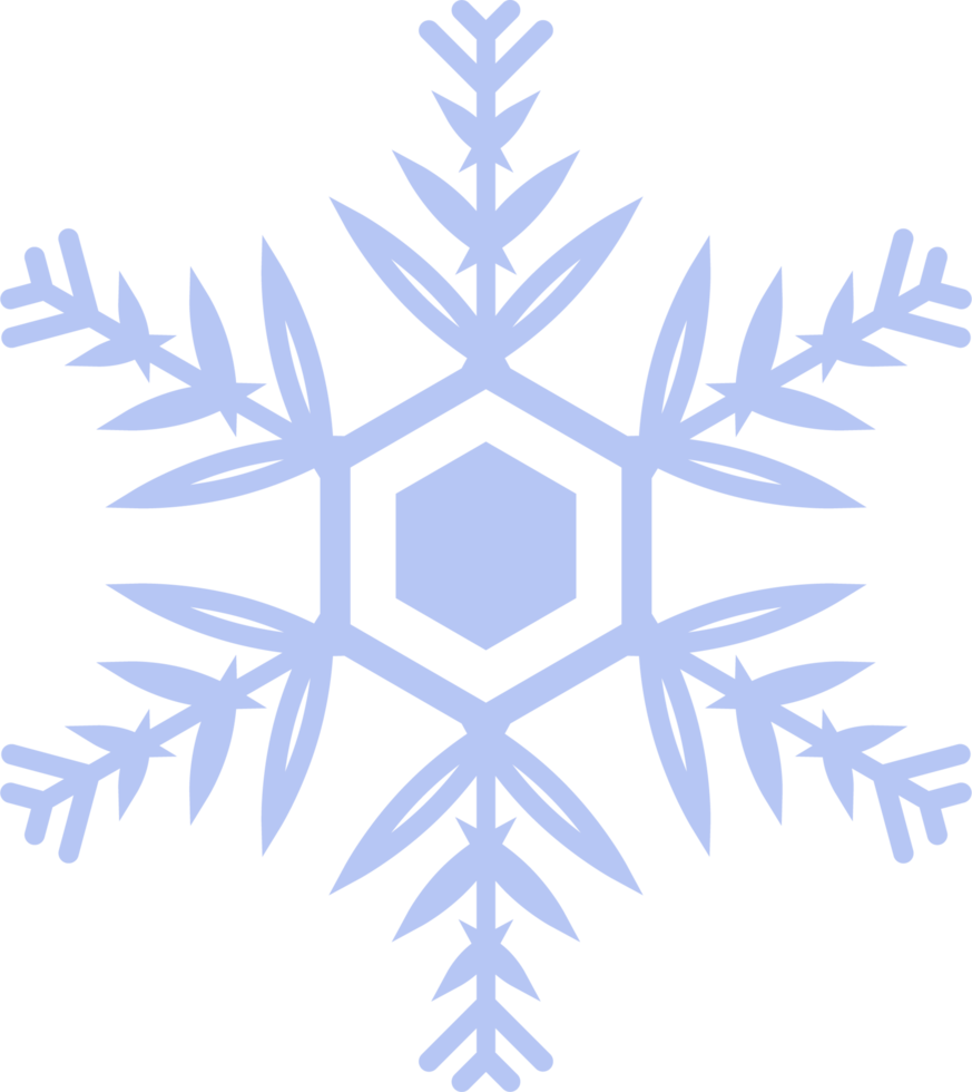 hellblaues Schneeflocken-Symbol. winterkonzept, neujahrs- und weihnachtsfest png