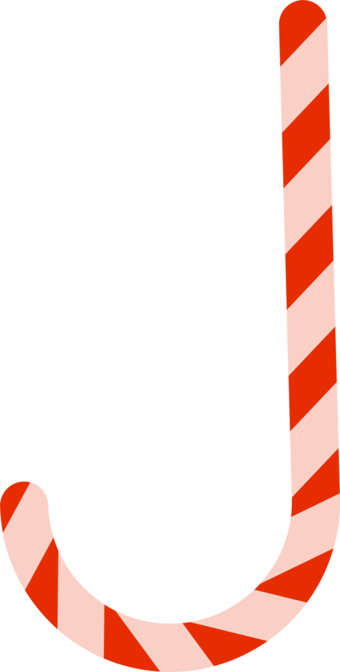 Candy cane. Sweets at Christmas. Red alternating with white. Santa gift giving event png