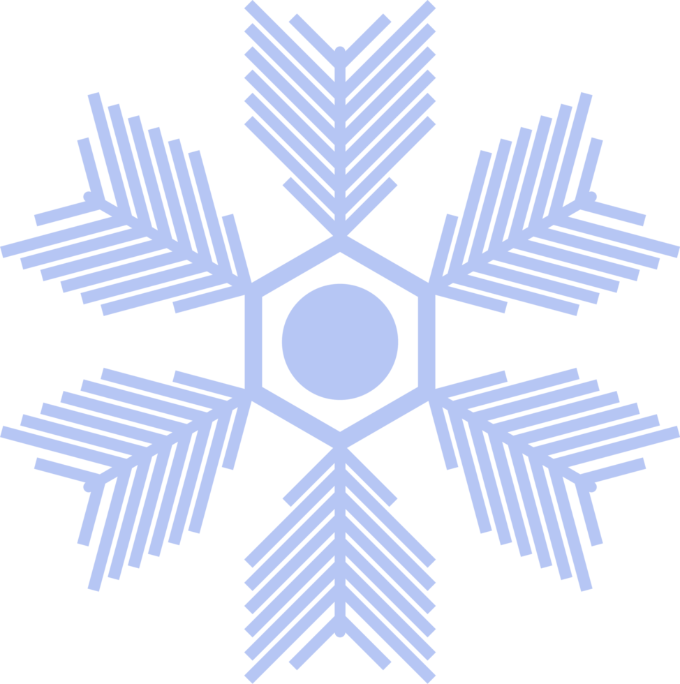 icono de copo de nieve azul claro. concepto de invierno, año nuevo y festival de navidad. png