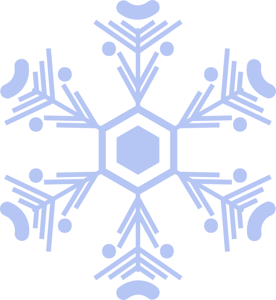 icono de copo de nieve azul claro. concepto de invierno, año nuevo y festival de navidad. png