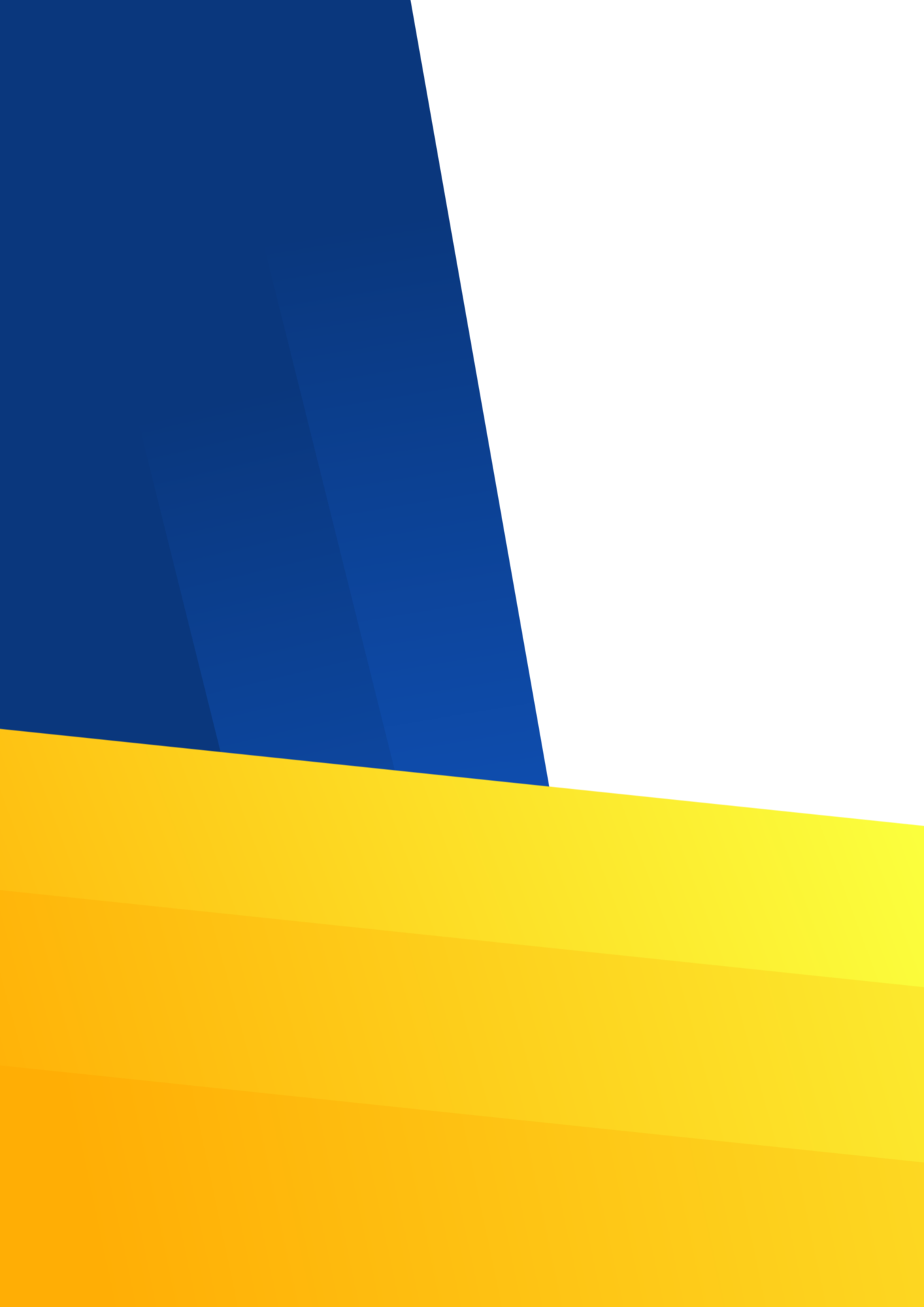 Simple flyer template background with blue and yellow or orange color