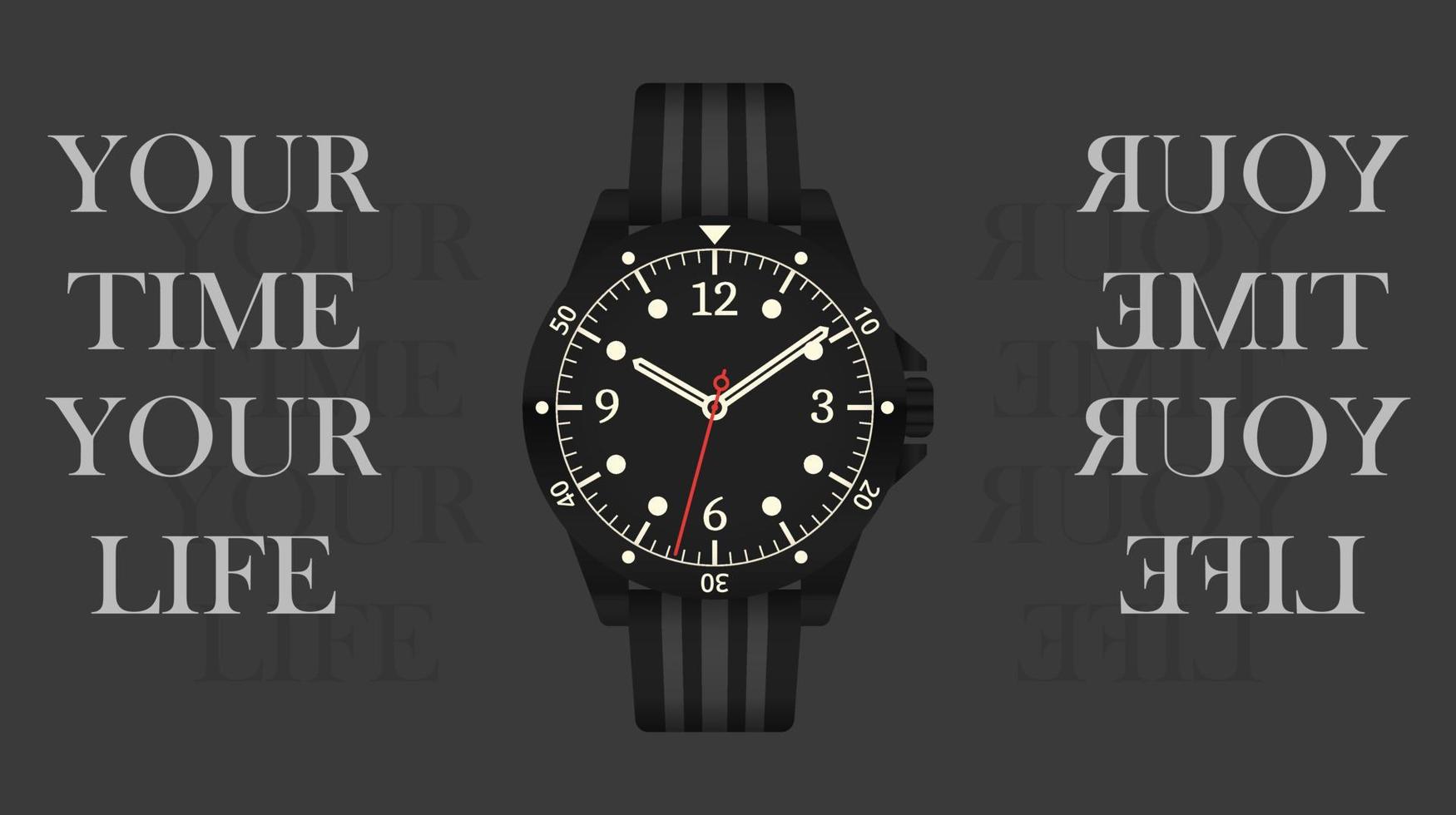 plantilla de cartel de reloj 3d vector