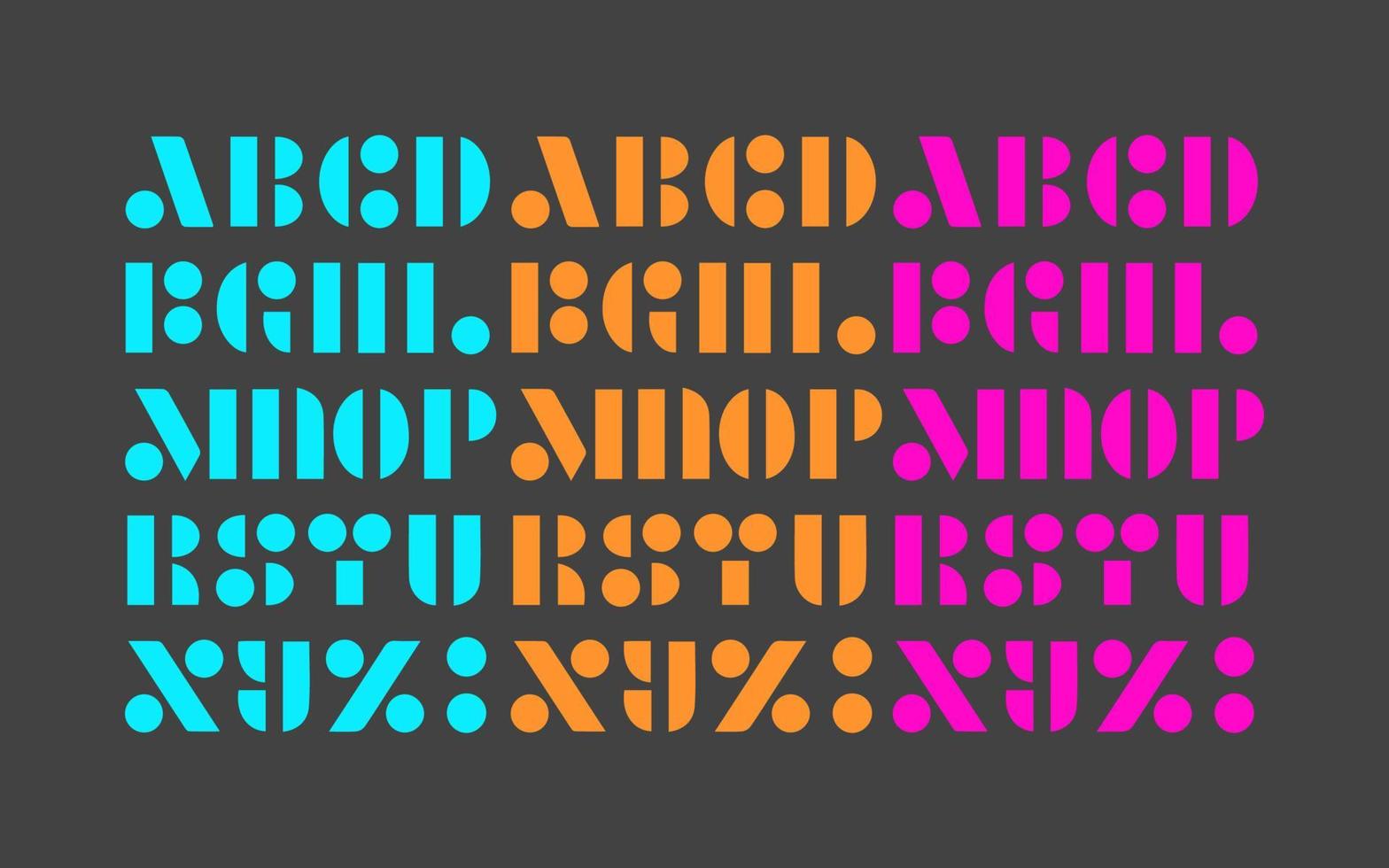 Font pattern vector