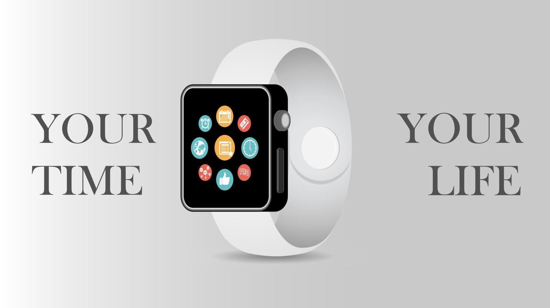 smart watch vector template poster and banner