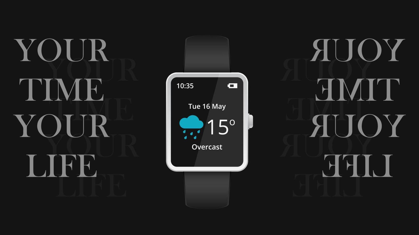 smart watch vector template poster and banner