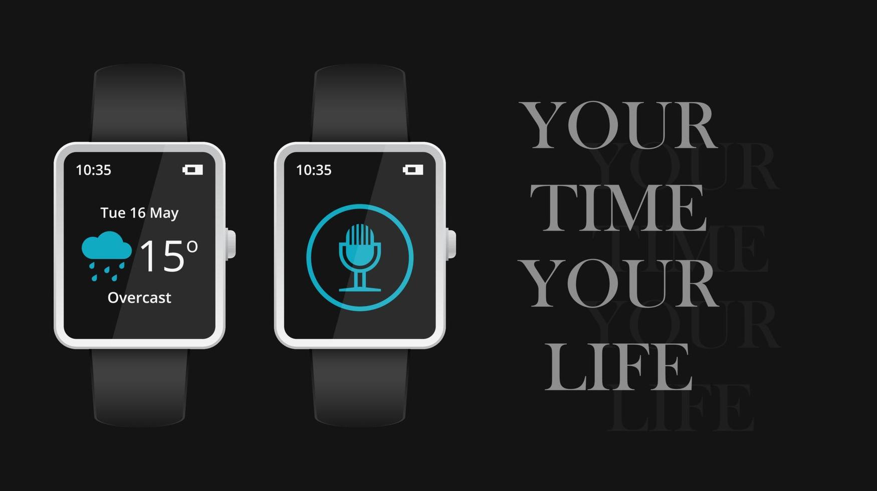 smart watch vector template poster and banner