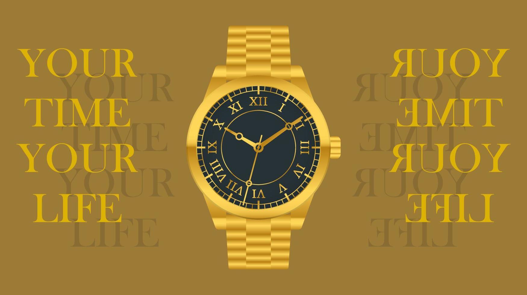 reloj vector plantilla de cartel 3d