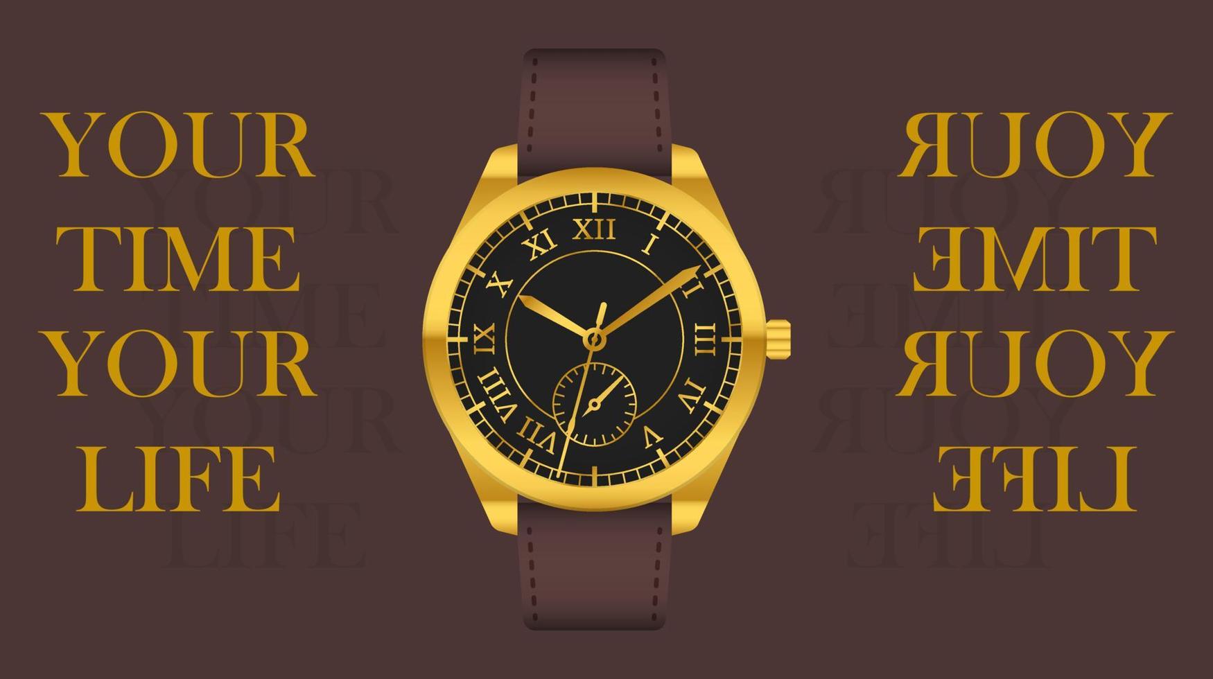 reloj vector plantilla de cartel 3d